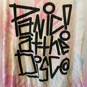 Panic at the disco, extra large woman’s, hot topic, tie-dye Tee
